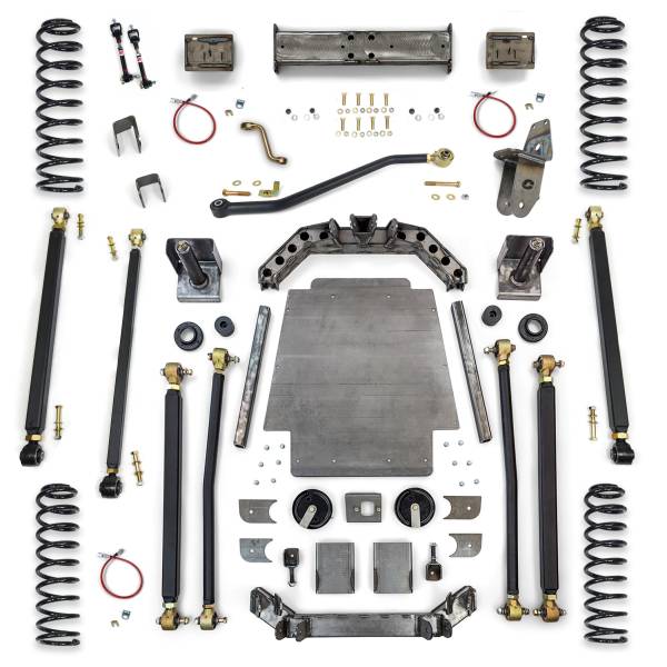 Clayton Off Road Suspension & Lift Kits | 1350 Offroad - Clayton Jeep Cherokee 6.5-in Pro Series 3 Link Long Arm Lift Kit with Rear Coil Conversion 1984-2001 XJ - COR-3601131 - Image 1