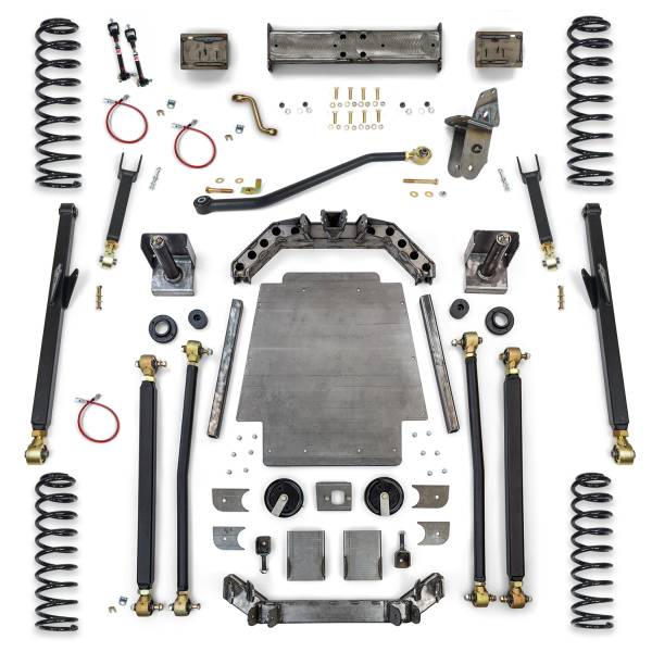 Clayton Off Road Suspension & Lift Kits | 1350 Offroad - Clayton Jeep Cherokee 6.5-in Long Arm Lift Kit with Rear Coil Conversion 1984-2001 XJ - COR-3201131 - Image 1