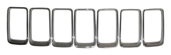Crown Automotive Jeep Replacement Parts | 1350 Offroad - Crown Grille Insert Set, Brushed Platinum - 68285652AA - Image 1