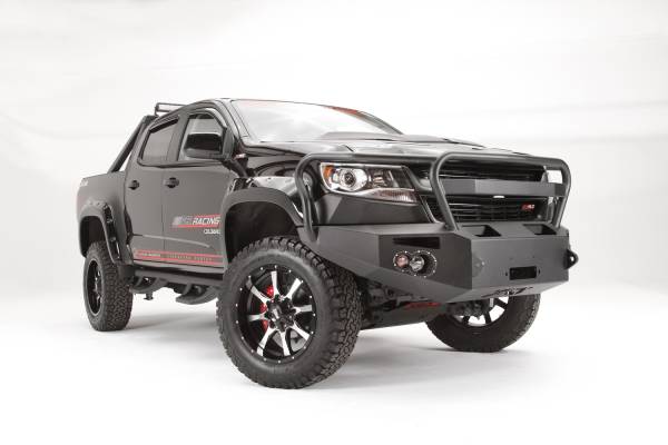 Fab Fours Bumpers & Off-Road Armor | 1350 Offroad - Fab Fours Premium Winch Front Bumper, Bare Steel, with Full Grill Guard - CC15-H3350-B - Image 1