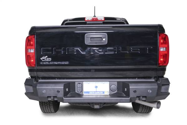 Fab Fours Bumpers & Off-Road Armor | 1350 Offroad - Fab Fours Premium Rear Sensor Bumper, 3/4-in D-Ring, Bare Steel, 95 lbs. Weight, 10.25-in Height - CC21-W3351-B - Image 1