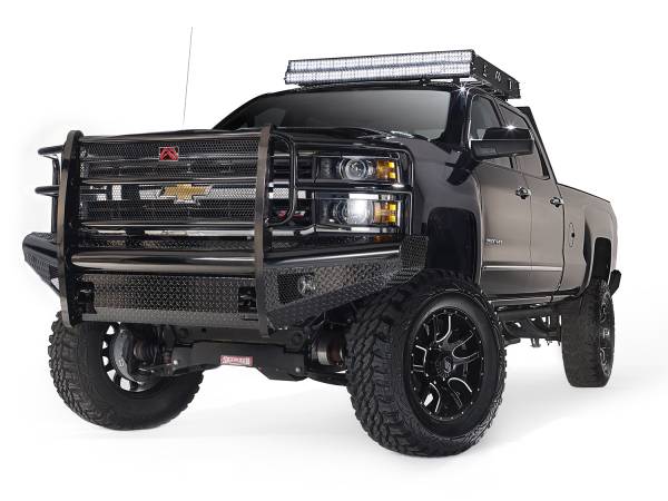 Fab Fours Bumpers & Off-Road Armor | 1350 Offroad - Fab Fours Black Steel Front Ranch Bumper, Black Powder Coat, with Full Grill Guard - CH05-S1360-1 - Image 1