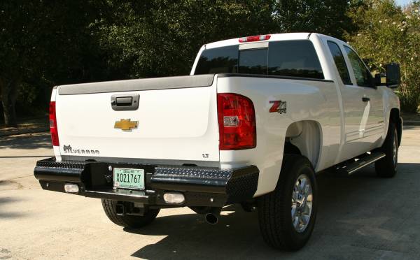 Fab Fours Bumpers & Off-Road Armor | 1350 Offroad - Fab Fours Black Steel Ranch Rear Bumper, Black Powder Coat - CH08-T1450-1 - Image 1