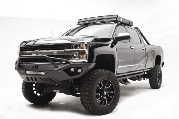 Fab Fours Bumpers & Off-Road Armor | 1350 Offroad - Fab Fours Vengeance Front Bumper, Bare Steel, Sensor Bumper, Pre-Runner Guard - CH15-V3052-B - Image 1