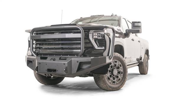 Fab Fours Bumpers & Off-Road Armor | 1350 Offroad - Fab Fours Premium Winch Front Bumper, Black Powder Coat, with Full Guard - CH24-A6150-1 - Image 1