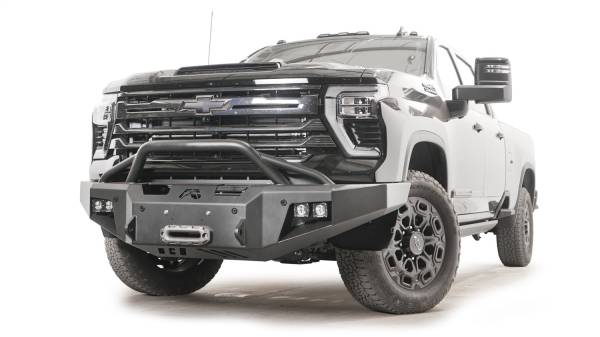 Fab Fours Bumpers & Off-Road Armor | 1350 Offroad - Fab Fours Premium Winch Front Bumper, Black Powder Coat, with Pre-Runner Guard - CH24-A6152-1 - Image 1