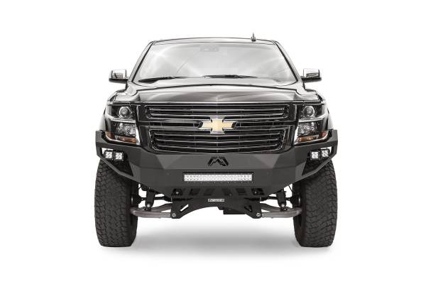 Fab Fours Bumpers & Off-Road Armor | 1350 Offroad - Fab Fours Vengeance Front Bumper, Black Powder Coat, with No Guard, with Sensors - CS15-D3551-1 - Image 1