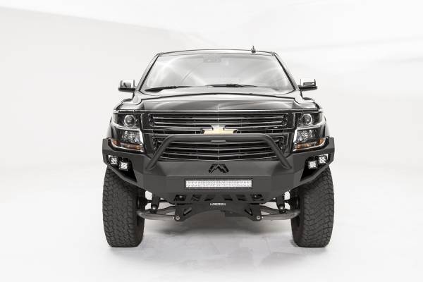 Fab Fours Bumpers & Off-Road Armor | 1350 Offroad - Fab Fours Vengeance Front Bumper, Black Powder Coat, with Pre-Runner Guard, with Sensors - CS15-D3552-1 - Image 1