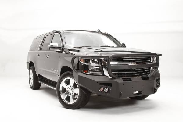 Fab Fours Bumpers & Off-Road Armor | 1350 Offroad - Fab Fours Premium Winch Front Bumper, Black Powder Coat, with Full Grill Guard - CS15-F3550-1 - Image 1