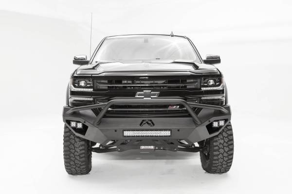 Fab Fours Bumpers & Off-Road Armor | 1350 Offroad - Fab Fours Vengeance Front Bumper, Bare Steel, Pre-Runner Guard - CS16-D3852-B - Image 1