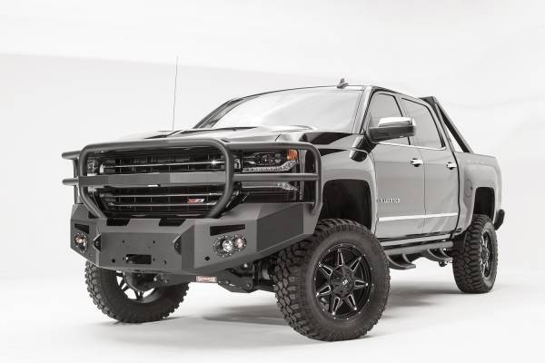 Fab Fours Bumpers & Off-Road Armor | 1350 Offroad - Fab Fours Premium Winch Front Bumper, Black Powder Coat, with Full Guard, with Sensors - CS16-F3850-1 - Image 1