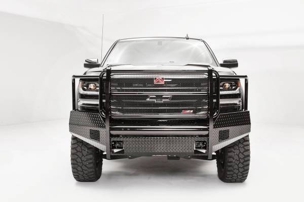 Fab Fours Bumpers & Off-Road Armor | 1350 Offroad - Fab Fours Black Steel Front Bumper, Black Powder Coat, with Full Guard - CS16-K3860-1 - Image 1