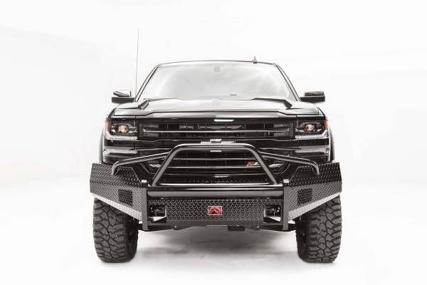 Fab Fours Bumpers & Off-Road Armor | 1350 Offroad - Fab Fours Black Steel Front Bumper, Black Powder Coat, with Pre-Runner Guard - CS16-K3862-1 - Image 1
