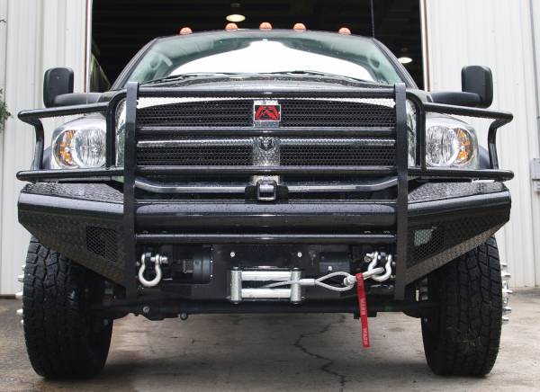 Fab Fours Bumpers & Off-Road Armor | 1350 Offroad - Fab Fours Black Steel Front Ranch Bumper, Black Powder Coat, with Full Grill Guard - DR03-S1060-1 - Image 1