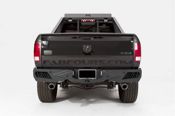 Fab Fours Bumpers & Off-Road Armor | 1350 Offroad - Fab Fours Premium Rear Bumper, Bare Steel, with Sensors - DR09-E2951-B - Image 1