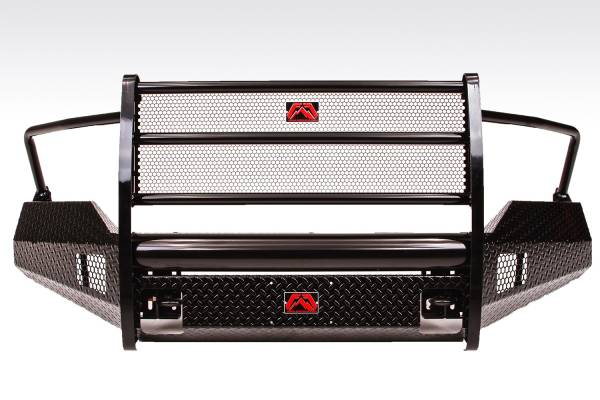 Fab Fours Bumpers & Off-Road Armor | 1350 Offroad - Fab Fours Black Steel Front Bumper, Black Powder Coat, with Full Grill Guard & Tow Hooks - DR13-K2960-1 - Image 1
