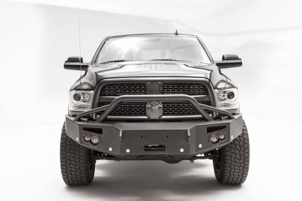 Fab Fours Bumpers & Off-Road Armor | 1350 Offroad - Fab Fours Premium Winch Front Bumper, Black Powder Coat, with Pre-Runner Guard - DR16-C4052-1 - Image 1