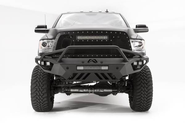Fab Fours Bumpers & Off-Road Armor | 1350 Offroad - Fab Fours Vengeance Front Bumper, Bare Steel, Sensor Bumper, Pre-Runner Guard - DR16-V4052-B - Image 1