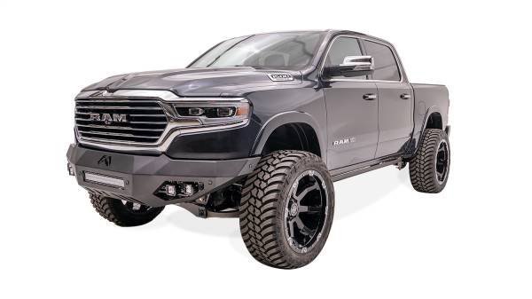 Fab Fours Bumpers & Off-Road Armor | 1350 Offroad - Fab Fours Vengeance Front Bumper, Black Powder Coat, No Guard - DR19-D4251-1 - Image 1