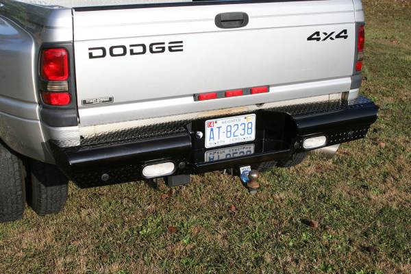 Fab Fours Bumpers & Off-Road Armor | 1350 Offroad - Fab Fours Black Steel Ranch Rear Bumper, Black Powder Coat - DR94-T1650-1 - Image 1