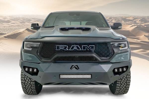 Fab Fours Bumpers & Off-Road Armor | 1350 Offroad - Fab Fours Vengeance Front Bumper, No Guard, 2 Stage Matte Black Powder Coat - DX21-V4551-1 - Image 1