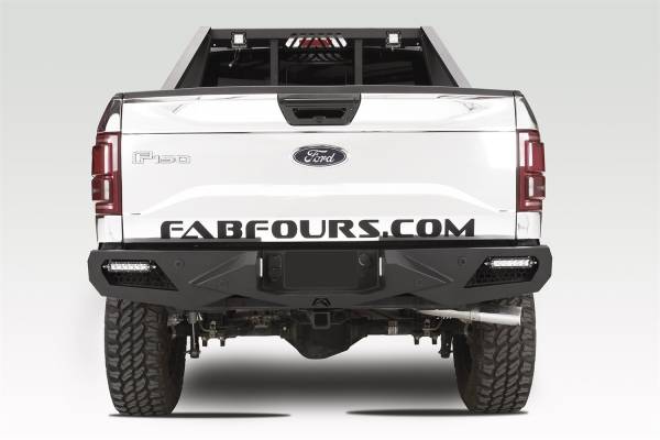 Fab Fours Bumpers & Off-Road Armor | 1350 Offroad - Fab Fours Vengeance Rear Bumper, Black Powder Coat, with Sensors - FF15-E3251-1 - Image 1