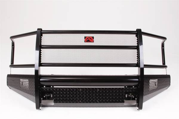 Fab Fours Bumpers & Off-Road Armor | 1350 Offroad - Fab Fours Black Steel Front Bumper, Black Powder Coat, with Full Grill Guard & Tow Hooks - FF15-K3250-1 - Image 1