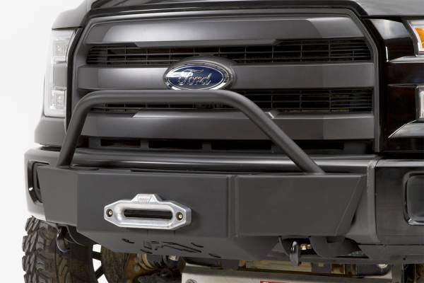 Fab Fours Bumpers & Off-Road Armor | 1350 Offroad - Fab Fours Winch Mount, Powder Coated, with Full Grill Guard & Tow Hooks - FF15-N3250-1 - Image 1