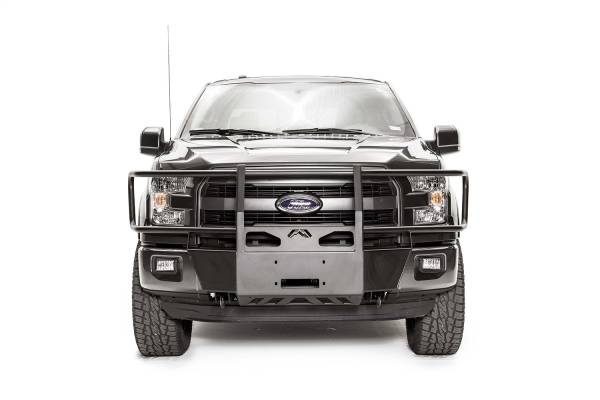 Fab Fours Bumpers & Off-Road Armor | 1350 Offroad - Fab Fours Winch Mount, Black Powder Coat, with Full Grill Guard - FF15-N3270-1 - Image 1