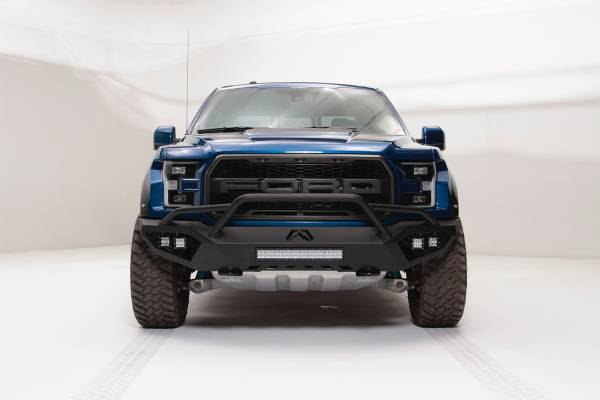 Fab Fours Bumpers & Off-Road Armor | 1350 Offroad - Fab Fours Vengeance Front Bumper, Black Powder Coat, with Pre-Runner Guard - FF17-D4352-1 - Image 1