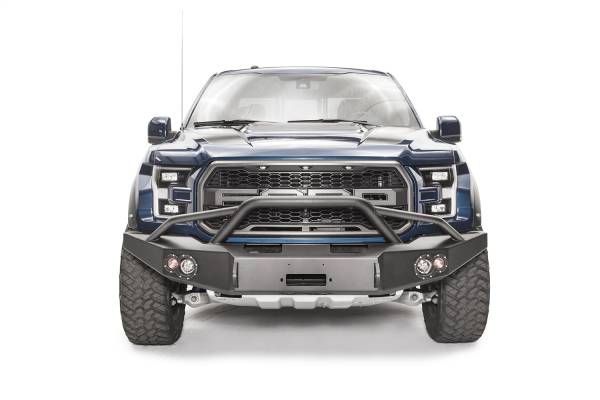 Fab Fours Bumpers & Off-Road Armor | 1350 Offroad - Fab Fours Premium Winch Front Bumper, Black Powder Coat, with Pre-Runner Guard - FF17-H4352-1 - Image 1