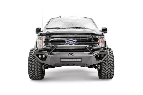 Fab Fours Bumpers & Off-Road Armor | 1350 Offroad - Fab Fours Vengeance Front Bumper, Black Powder Coat, with Pre-Runner Guard - FF18-D4552-1 - Image 1