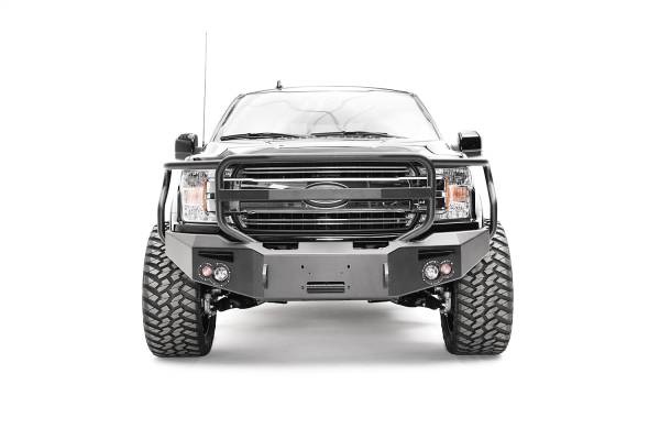 Fab Fours Bumpers & Off-Road Armor | 1350 Offroad - Fab Fours Premium Winch Front Bumper, Bare Steel, with Full Guard - FF18-H4550-B - Image 1