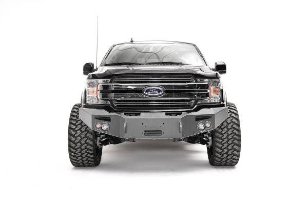 Fab Fours Bumpers & Off-Road Armor | 1350 Offroad - Fab Fours Premium Winch Front Bumper, Black Powder Coat, without Guard - FF18-H4551-1 - Image 1
