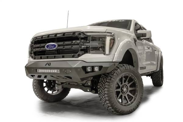 Fab Fours Bumpers & Off-Road Armor | 1350 Offroad - Fab Fours Vengeance Front Bumper, 2 Stage Matte Black Powder Coated, with No Guard - FF24-D6551-1 - Image 1