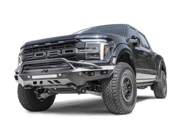 Fab Fours Bumpers & Off-Road Armor | 1350 Offroad - Fab Fours Vengeance Front Bumper, with Pre Runner Guard: Plate Steel, Carbon Black - FR24-D6652-1 - Image 1