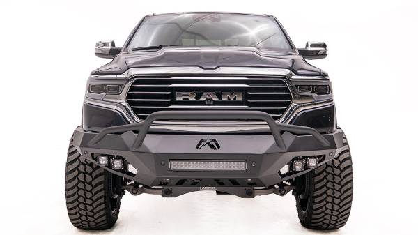 Fab Fours Bumpers & Off-Road Armor | 1350 Offroad - Fab Fours Vengeance Front Bumper, Bare Steel, Pre-Runner Guard - DR19-D4252-B - Image 1