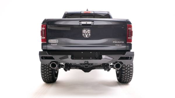 Fab Fours Bumpers & Off-Road Armor | 1350 Offroad - Fab Fours Vengeance Rear Bumper, Bare Steel, with Sensors - DR19-E4251-B - Image 1