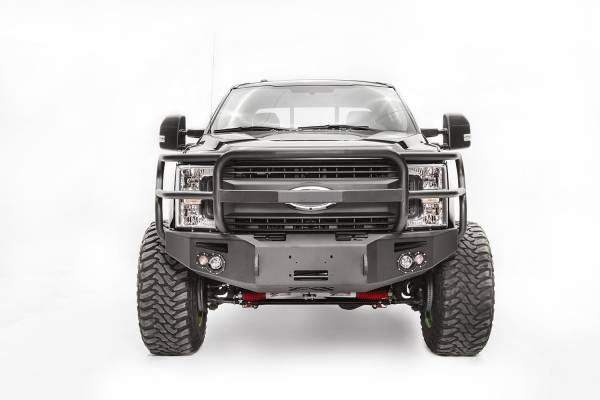 Fab Fours Bumpers & Off-Road Armor | 1350 Offroad - Fab Fours Premium Winch Front Bumper, Bare Steel, with Full Grill Guard - FS17-A4150-B - Image 1