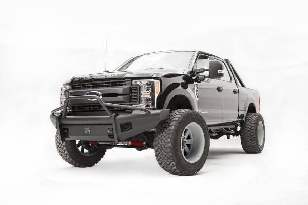 Fab Fours Bumpers & Off-Road Armor | 1350 Offroad - Fab Fours Elite Front Ranch Bumper, Black Powder Coat, with Pre-Runner Guard, with Tow Hook - FS17-Q4162-1 - Image 1