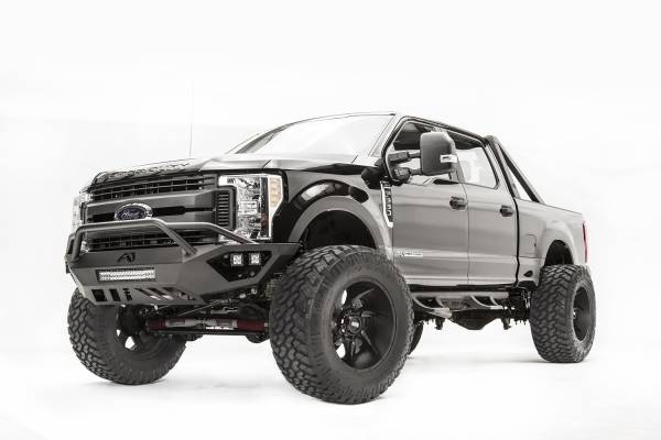 Fab Fours Bumpers & Off-Road Armor | 1350 Offroad - Fab Fours Vengeance Front Bumper, Black Powder Coat, with Pre-Runner Guard - FS17-V4152-1 - Image 1