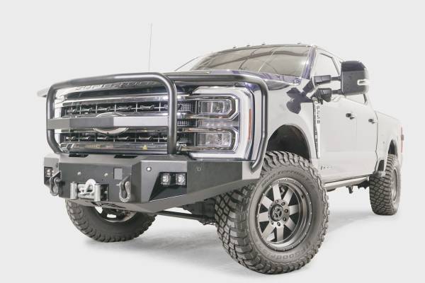 Fab Fours Bumpers & Off-Road Armor | 1350 Offroad - Fab Fours Premium Winch Front Bumper, with Full Grill Guard, Bare - FS23-A5950-B - Image 1