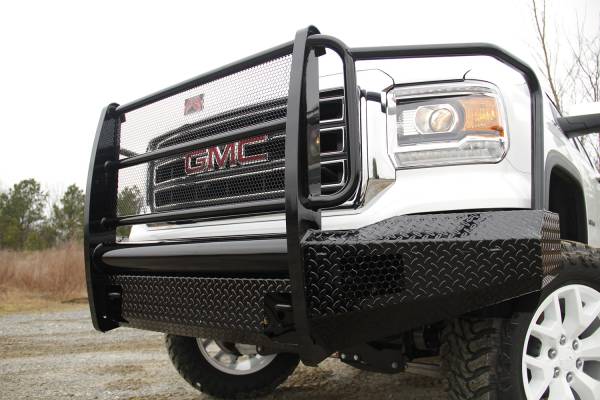 Fab Fours Bumpers & Off-Road Armor | 1350 Offroad - Fab Fours Black Steel Front Ranch Bumper, Black Powder Coat, with Full Grill Guard - GM07-K2160-1 - Image 1