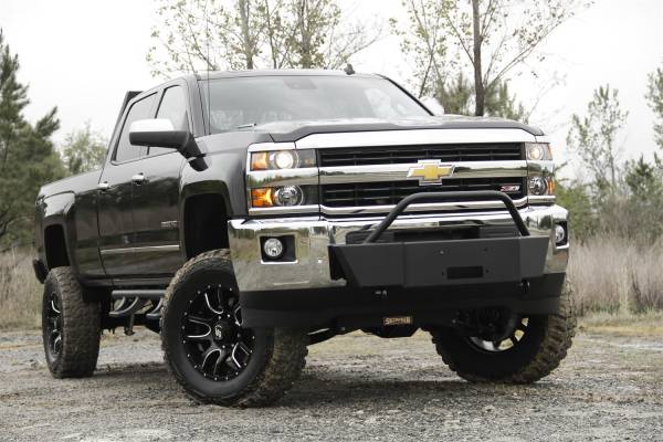 Fab Fours Bumpers & Off-Road Armor | 1350 Offroad - Fab Fours Winch Mount, Black Powder Coat - GM07-N2050-1 - Image 1