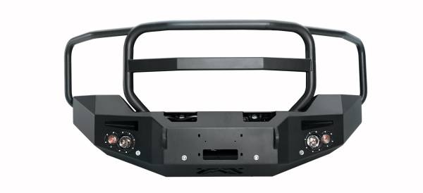 Fab Fours Bumpers & Off-Road Armor | 1350 Offroad - Fab Fours Premium Winch Front Bumper, Black Powder Coat, with Full Grill Guard, with Sensors - GM14-C3150-1 - Image 1