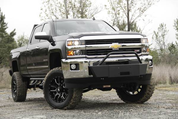 Fab Fours Bumpers & Off-Road Armor | 1350 Offroad - Fab Fours Large Frame Winch Mount, Large Frame Black Powder Coat - GM15-N3060-1 - Image 1