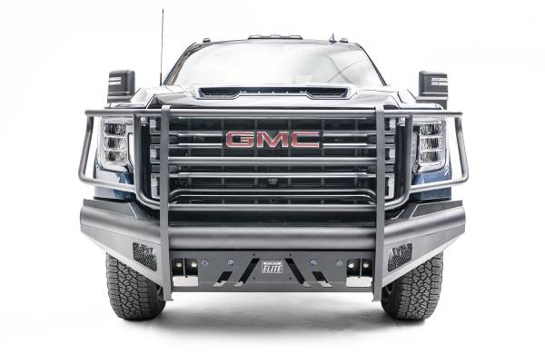 Fab Fours Bumpers & Off-Road Armor | 1350 Offroad - Fab Fours Black Steel Front Bumper, with Full Grill Guard - GM20-Q5060-1 - Image 1