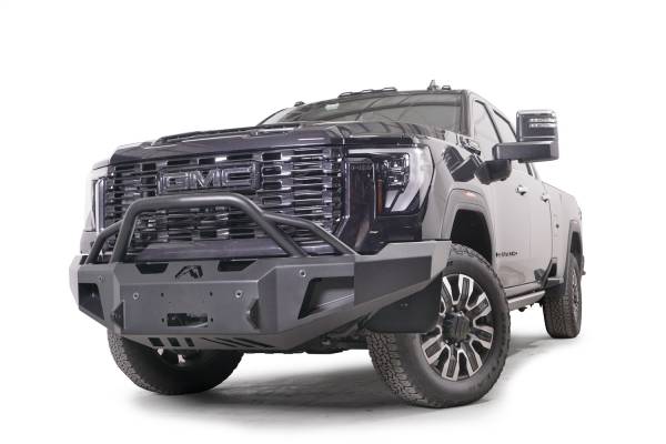 Fab Fours Bumpers & Off-Road Armor | 1350 Offroad - Fab Fours Premium Winch Front Bumper, with Pre-Runner Guard, Bare Steel, with Sensor - GM24-A6252-B - Image 1