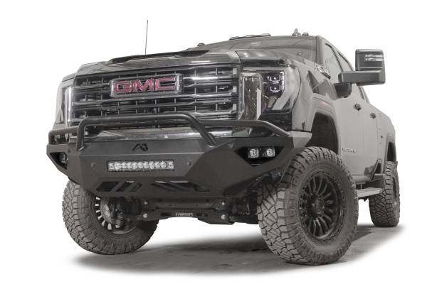Fab Fours Bumpers & Off-Road Armor | 1350 Offroad - Fab Fours Vengeance Front Bumper, with Pre-Runner Guard, Bare Steel - GM24-V6252-B - Image 1