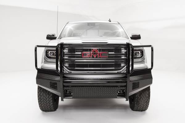 Fab Fours Bumpers & Off-Road Armor | 1350 Offroad - Fab Fours Black Steel Front Bumper, Black Powder Coat, with Full Guard - GS16-K3960-1 - Image 1